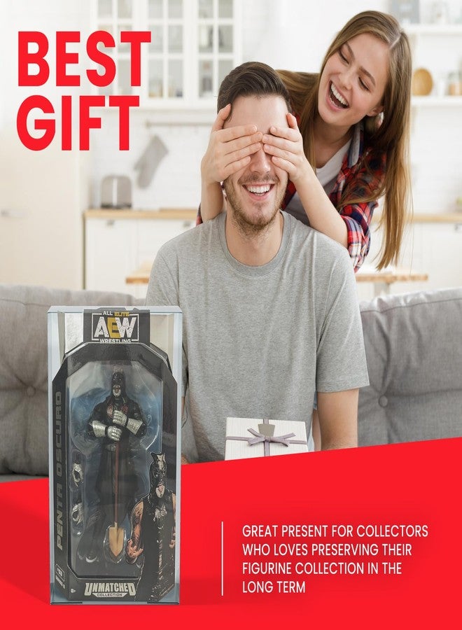 EVORETRO PET Display Case Protector for AEW Unmatched Series 8 (0.40mm, 10-Pack) - Clear Protective Display Cases for Action Figures - Image 5